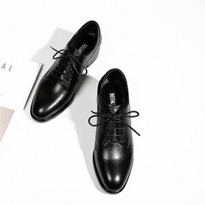 Black Lace-Up Oxford Shoes